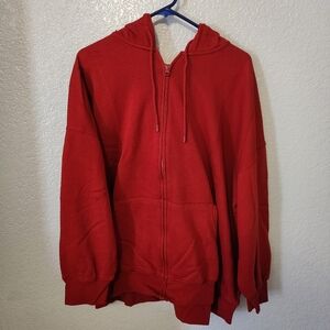 Oversized zip up hoodie